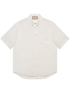 Gucci chemise en coton à manches courtes - Blanc