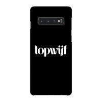 Topwijf Zwart: Samsung Galaxy S10 4G Volledig Geprint Hoesje