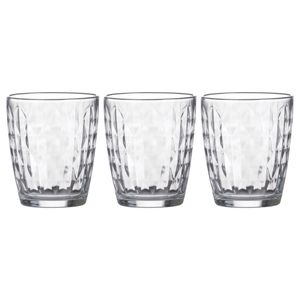 LAV water/drinkglazen Artemis - gedecoreerd glas - 3x stuks - 340 ml