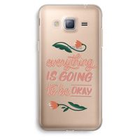 Optimistic flower girl: Samsung Galaxy J3 (2016) Transparant Hoesje