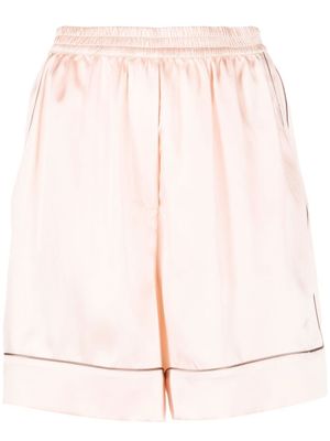 Dolce & Gabbana short en soie à détails contrastants - Rose