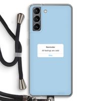 Reminder: Samsung Galaxy S21 Transparant Hoesje met koord