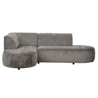 Hoekbank Luna links - stof Cremona - taupe - Leen Bakker