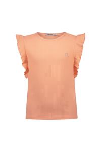 Like Flo zomer t-shirt meisjes - perzik - ruffel