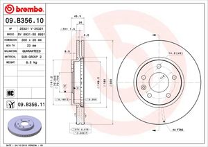 Remschijf BREMBO, Remschijftype: Binnen geventileerd, u.a. für Opel, Vauxhall, Chevrolet