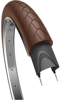 Edge Buitenband mambo 28 x 2.00"/ 50-622 mm - donkerbruin met reflectie