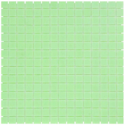 The Mosaic Factory Amsterdam Mozaiek Tegel Vierkant - Ultra Licht Groen Glas Basic 322x322 mm