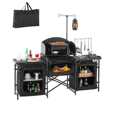 VEVOR Camping Keukentafel Kooktafel 3 Kasten Buiten Draagbare Picknick