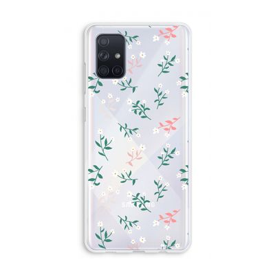 Small white flowers: Galaxy A71 Transparant Hoesje
