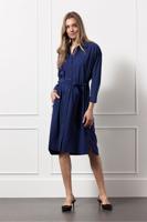 Louna 3/4 sleeve blouse dress - ink blue - 13096