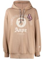 AAPE BY *A BATHING APE® hoodie à patch logo - Marron - thumbnail