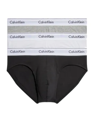 Calvin Klein 3-Pack Heren heup slips - Hip Brief - Elastisch katoenen heren onderbroeken multipack