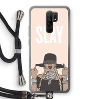 Slay All Day: Xiaomi Redmi 9 Transparant Hoesje met koord