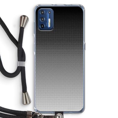 Musketon Halftone: Motorola Moto G9 Plus Transparant Hoesje met koord