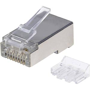 Intellinet Intellinet Cat6A modulaire RJ45-stekkers Pro Line (50 stuks) 790505 Krimpcontact Aantal polen (sensoren) 8P8C Zilver 50 stuk(s)