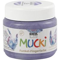Creativ Company Mucki vingerverf, metallic paars, 150 ml/ 1 doosje