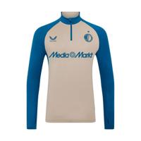 Castore Feyenoord Pre-Match Trainingstrui 1/4-Zip 2025-2026 Donkerblauw Grijs