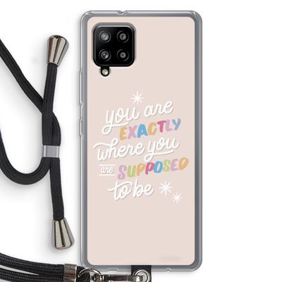 Right Place: Samsung Galaxy A42 5G Transparant Hoesje met koord