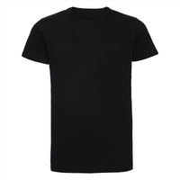 Basic ronde hals t-shirt vintage washed zwart voor heren 2XL (44/56)  - - thumbnail