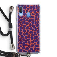 Purple Giraffe: Samsung Galaxy A40 Transparant Hoesje met koord