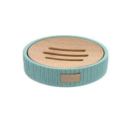 Zeepschaal DKD Home Decor 11 x 11 x 2,5 cm Cement Groen