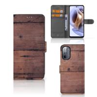 Motorola Moto G31 | G41 | Book Style Case | Old Wood
