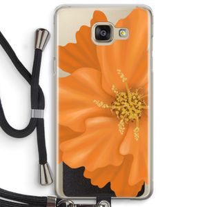 Orange Ellila flower: Samsung Galaxy A5 (2016) Transparant Hoesje met koord