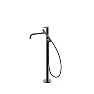 Vrijstaande badkraan Tres Study Exclusive | Hoogte uitloop 67.4 cm | Draaibare uitloop | Mengkraan | Rond | Zwart metallic