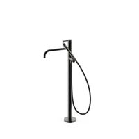 Vrijstaande badkraan Tres Study Exclusive | Hoogte uitloop 67.4 cm | Draaibare uitloop | Mengkraan | Rond | Zwart metallic