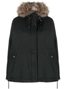 Yves Salomon parka à capuche détachable - Bleu