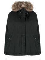 Yves Salomon parka à capuche détachable - Bleu - thumbnail