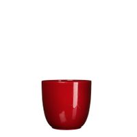 Bloempot Pot rond es/12 tusca 13 x 13.5 cm d.rood Mica - Mica Decorations