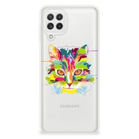 Samsung Galaxy A22 4G | M22 Telefoonhoesje met Naam Cat Color - thumbnail