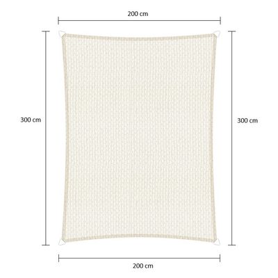 Sunfighter Schaduwdoek Rechthoek wit 2x3m.
