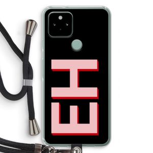 Monogram: Pixel 5 Transparant Hoesje met koord