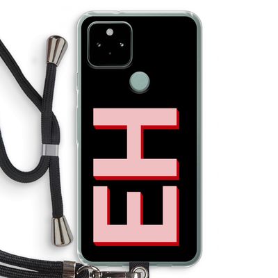 Monogram: Pixel 5 Transparant Hoesje met koord