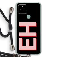 Monogram: Pixel 5 Transparant Hoesje met koord