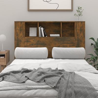 Hoofdbordkast 120x18,5x102,5 cm gerookt eikenkleurig