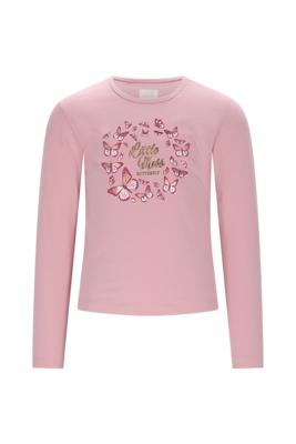 Le Chic winter t-shirt meisjes - roze - Norma - vlinder
