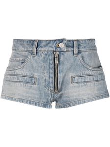 Courrèges short en jean à coupe courte - Bleu