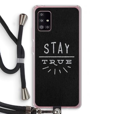 Stay true: Samsung Galaxy A51 5G Transparant Hoesje met koord