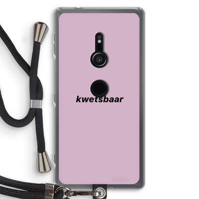 kwetsbaar: Sony Xperia XZ2 Transparant Hoesje met koord