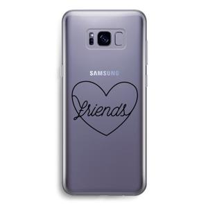 Friends heart black: Samsung Galaxy S8 Transparant Hoesje