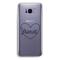 Friends heart black: Samsung Galaxy S8 Transparant Hoesje - thumbnail