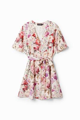 Korte bloemenjurk - MATERIAL FINISHES - XL Korte bloemenjurk - MATERIAL FINISHES - XL