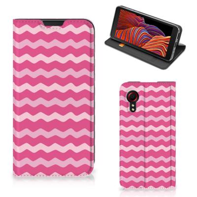 Samsung Galaxy Xcover 5 | Hoesje met Magneet | Waves Pink