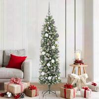 Kunstmatige slanke kerstboom Groen 180 cm PVC