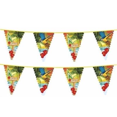 2x Hawaii thema vlaggenlijnen 6 meter