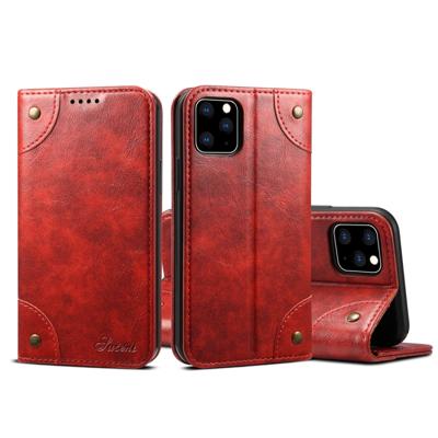 Voor iPhone 11 Pro Max barok eenvoudige horizontale Flip lederen draagtas met houder & kaartsleuven & portemonnee (rood)