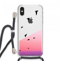 Fly away: iPhone XS Max Transparant Hoesje met koord